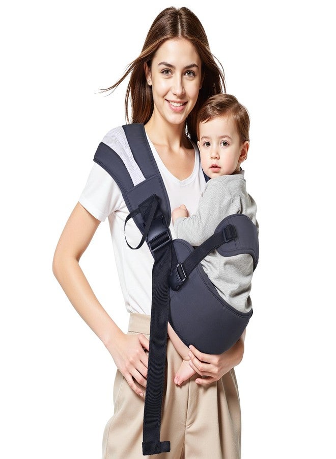 Funito Toddler Carrier Sling for Newborn to Toddler, Ring Sling Baby Carrier 15–55 lbs with Breathable & Anti-Slip Seat Cushion for Comfort, Lightweight Travel-Friendly (Dark Gray) - Image 1